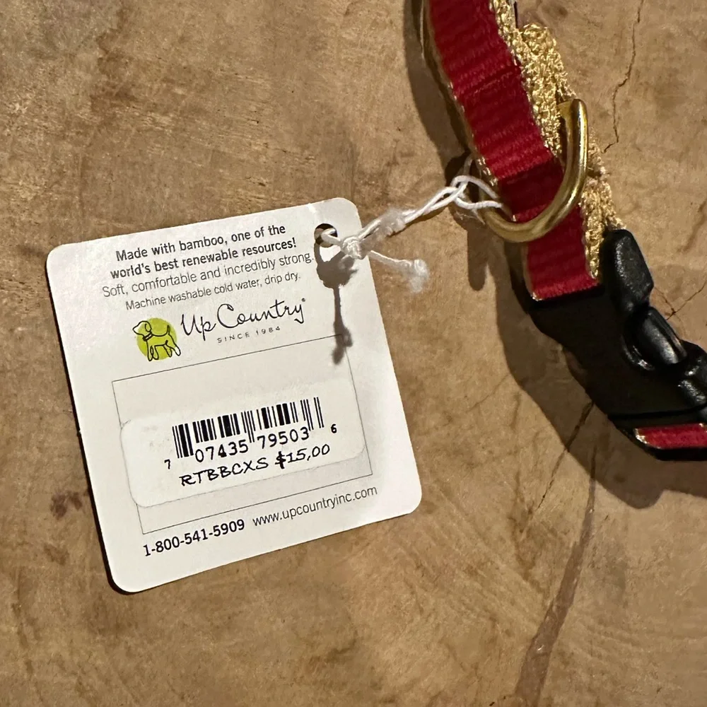UP COUNTRY dogs Green Market Bamboo Collection Two Collars and Two Leashes